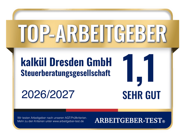 Top-Arbeitgeber Siegel 2026/2027 – Note 1,1 Sehr Gut – arbeitgeber-test.de