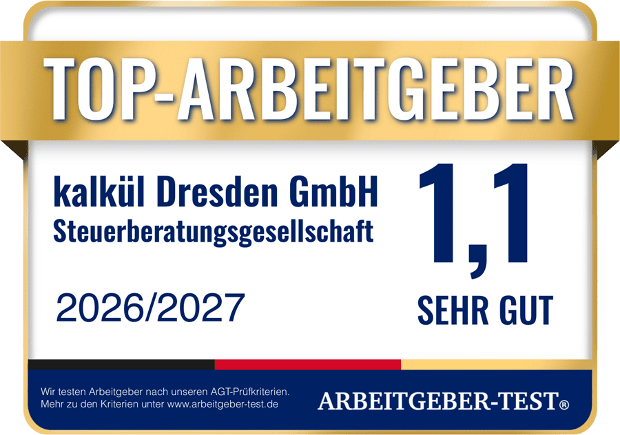Siegel Top-Arbeitgeber kalkül Dresden 2026/2027